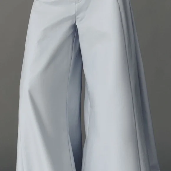 NWT  ANTHROPOLOGIE  Maeve ALine Palazzo pant.Wide-Leg (color is Niagara mist) - Picture 4 of 12
